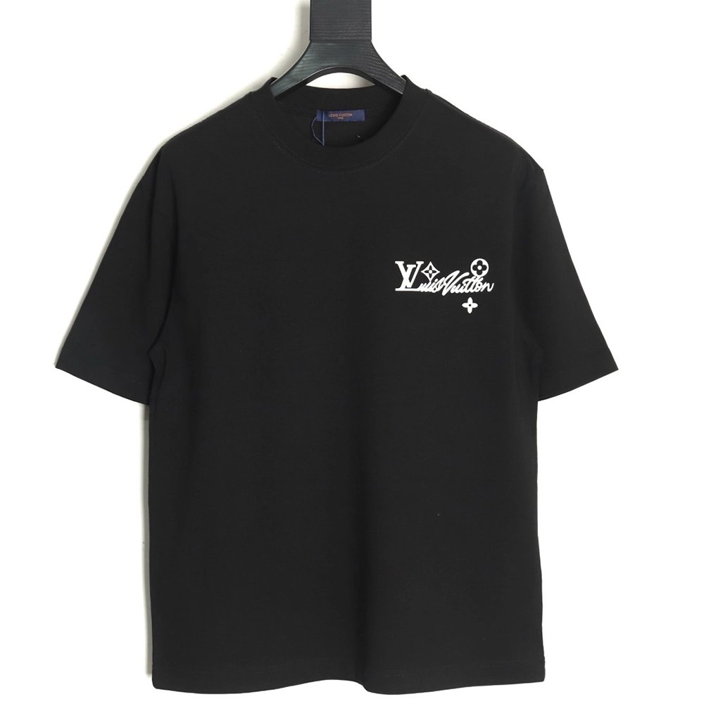 Louis Vuitton Laminating Lettering Hot Diamond Short Sleeves TSK1,Louis Vuitton