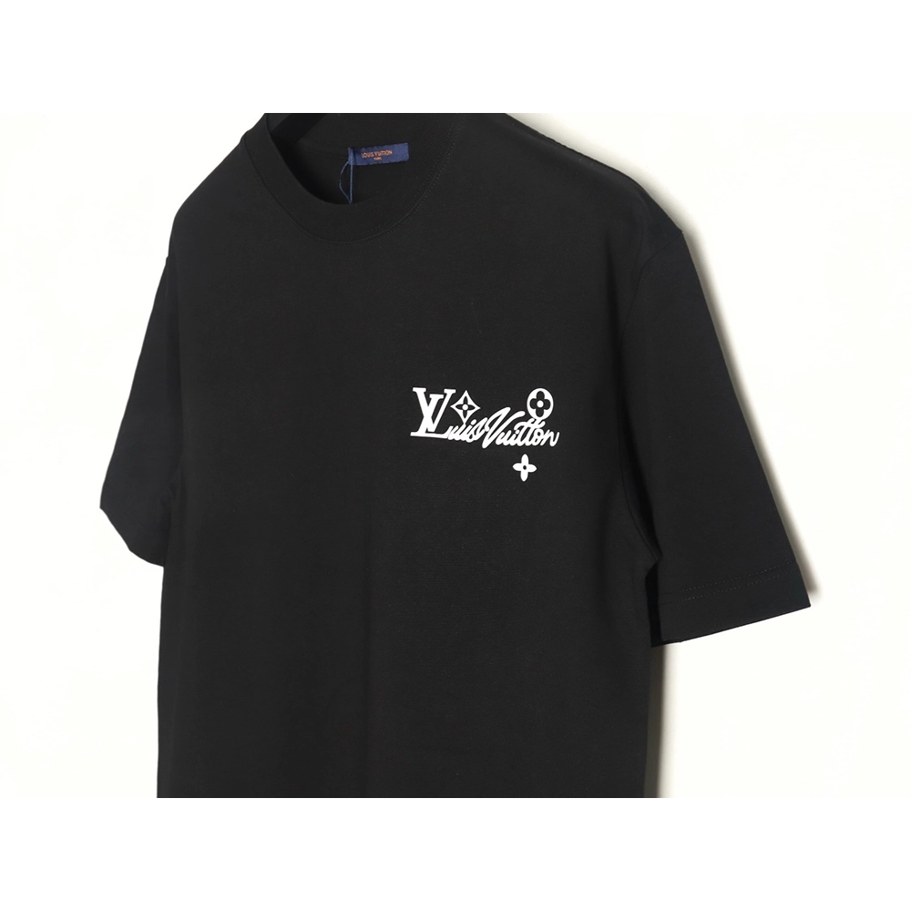 Louis Vuitton Laminating Lettering Hot Diamond Short Sleeves TSK1,Louis Vuitton