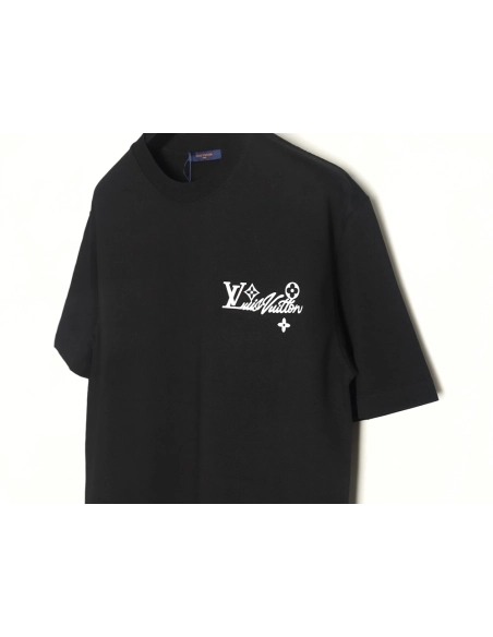 Louis Vuitton Laminating Lettering Hot Diamond Short Sleeves TSK1,Louis Vuitton