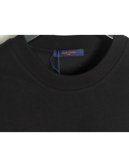 Louis Vuitton Laminating Lettering Hot Diamond Short Sleeves TSK1,Louis Vuitton