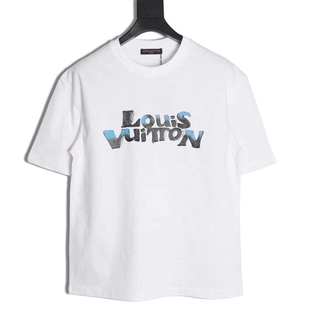 Louis Vuitton hand-painted graffiti rabbit head print short-sleeve,Louis Vuitton