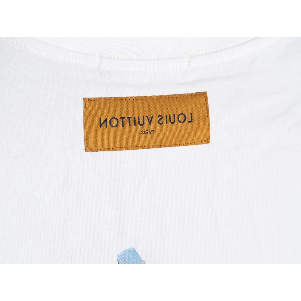 Louis Vuitton hand-painted graffiti rabbit head print short-sleeve,Louis Vuitton