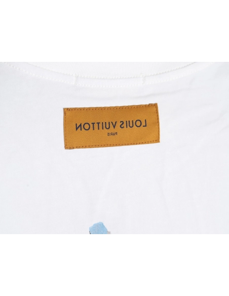 Louis Vuitton hand-painted graffiti rabbit head print short-sleeve,Louis Vuitton