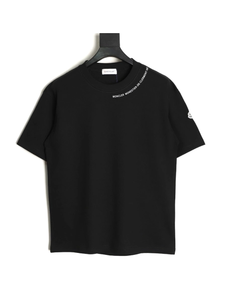 Moncler Neck Lettering Short Sleeve T-Shirt,Moncler