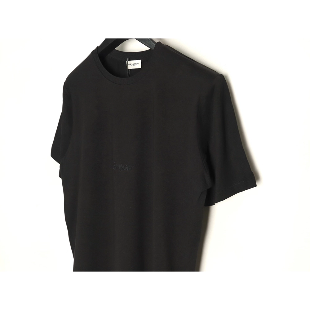 Saint Laurent chest logo embroidery short sleeves,Saint Laurent