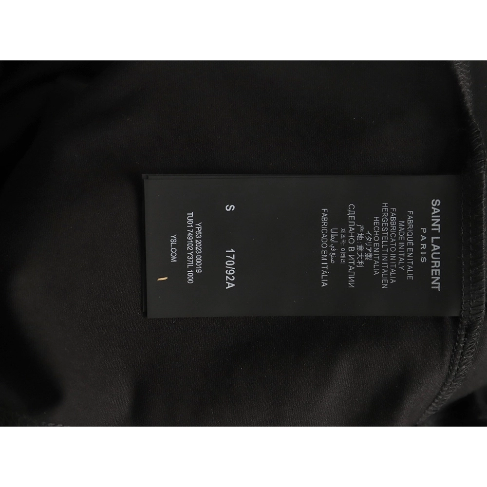 Saint Laurent chest logo embroidery short sleeves,Saint Laurent