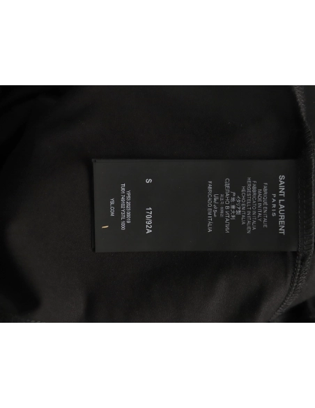 Saint Laurent chest logo embroidery short sleeves,Saint Laurent