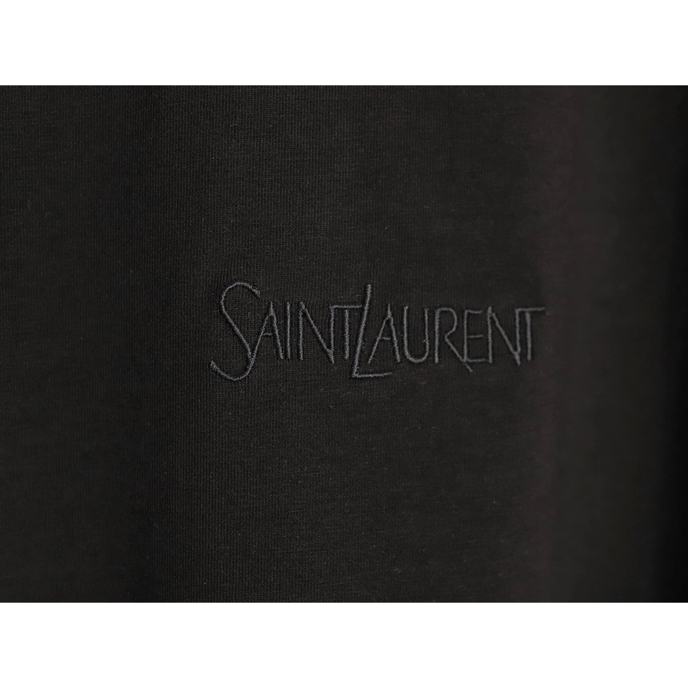 Saint Laurent chest logo embroidery short sleeves,Saint Laurent