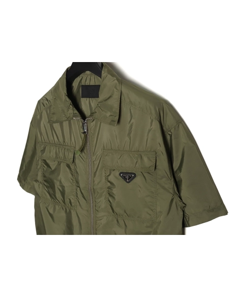 Prada Minimalist Double Pocket Short Sleeve Shirt,Prada