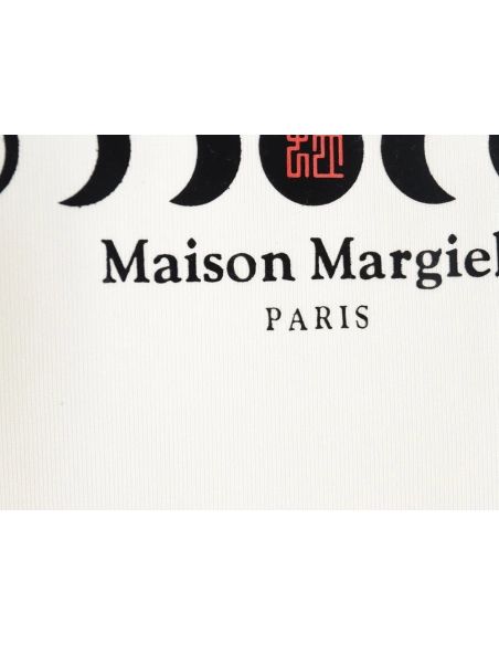 Maison Margiela Moon Phase Round Neck Short Sleeve T-Shirt,MAISON MARGIELA