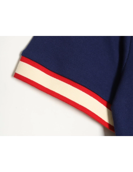 Gucci Classic Pocket Embroidered Double G Polo Short Sleeve,Gucci