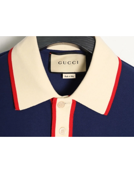 Gucci Classic Pocket Embroidered Double G Polo Short Sleeve,Gucci