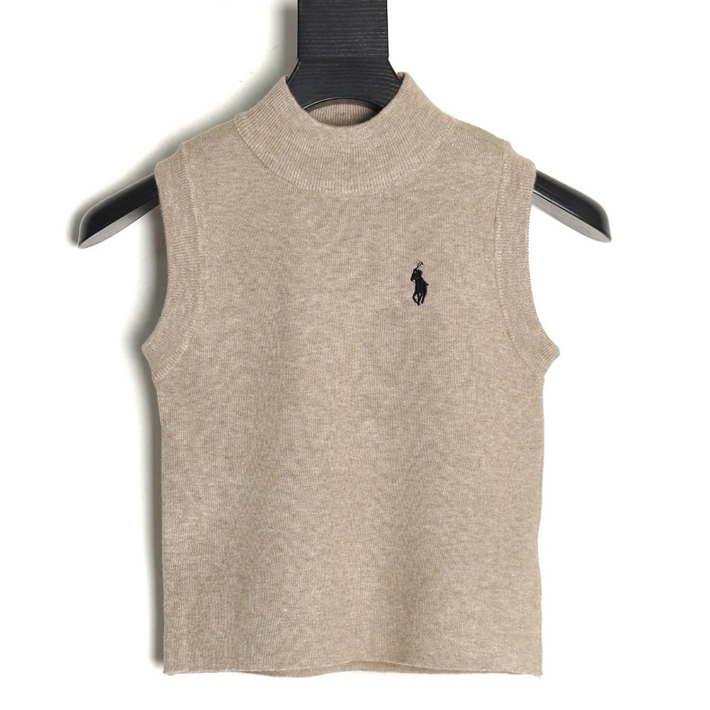 Ralph Lauren Womens Embroidered Logo Knit Vest TSK1,Ralph Lauren