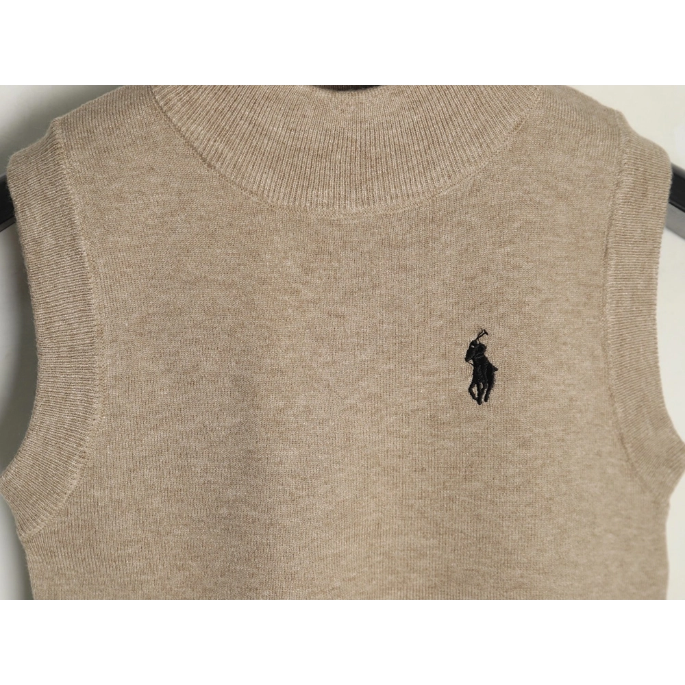 Ralph Lauren Womens Embroidered Logo Knit Vest TSK1,Ralph Lauren