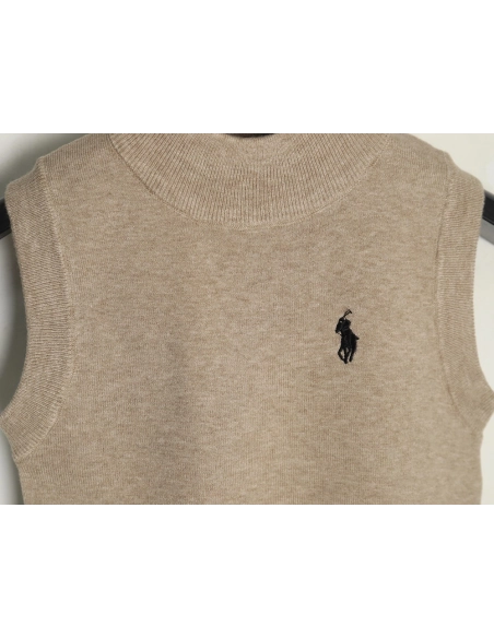 Ralph Lauren Womens Embroidered Logo Knit Vest TSK1,Ralph Lauren