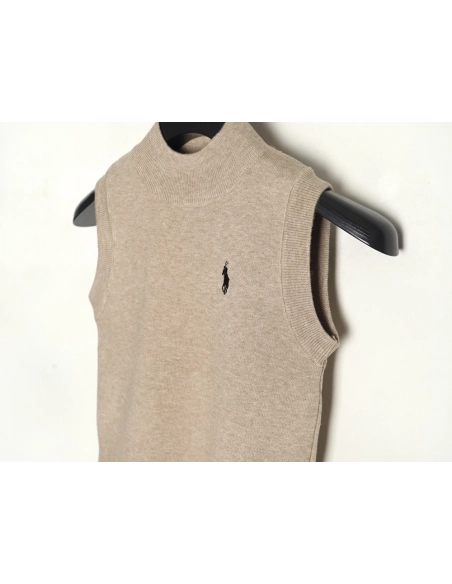 Ralph Lauren Womens Embroidered Logo Knit Vest TSK1,Ralph Lauren