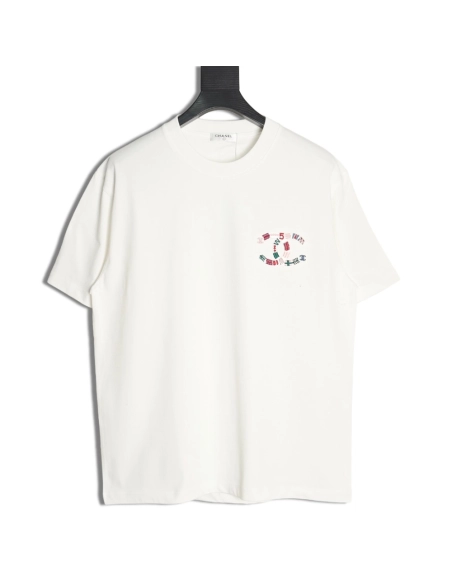 Chanel woven embroidered short sleeves,Chanel