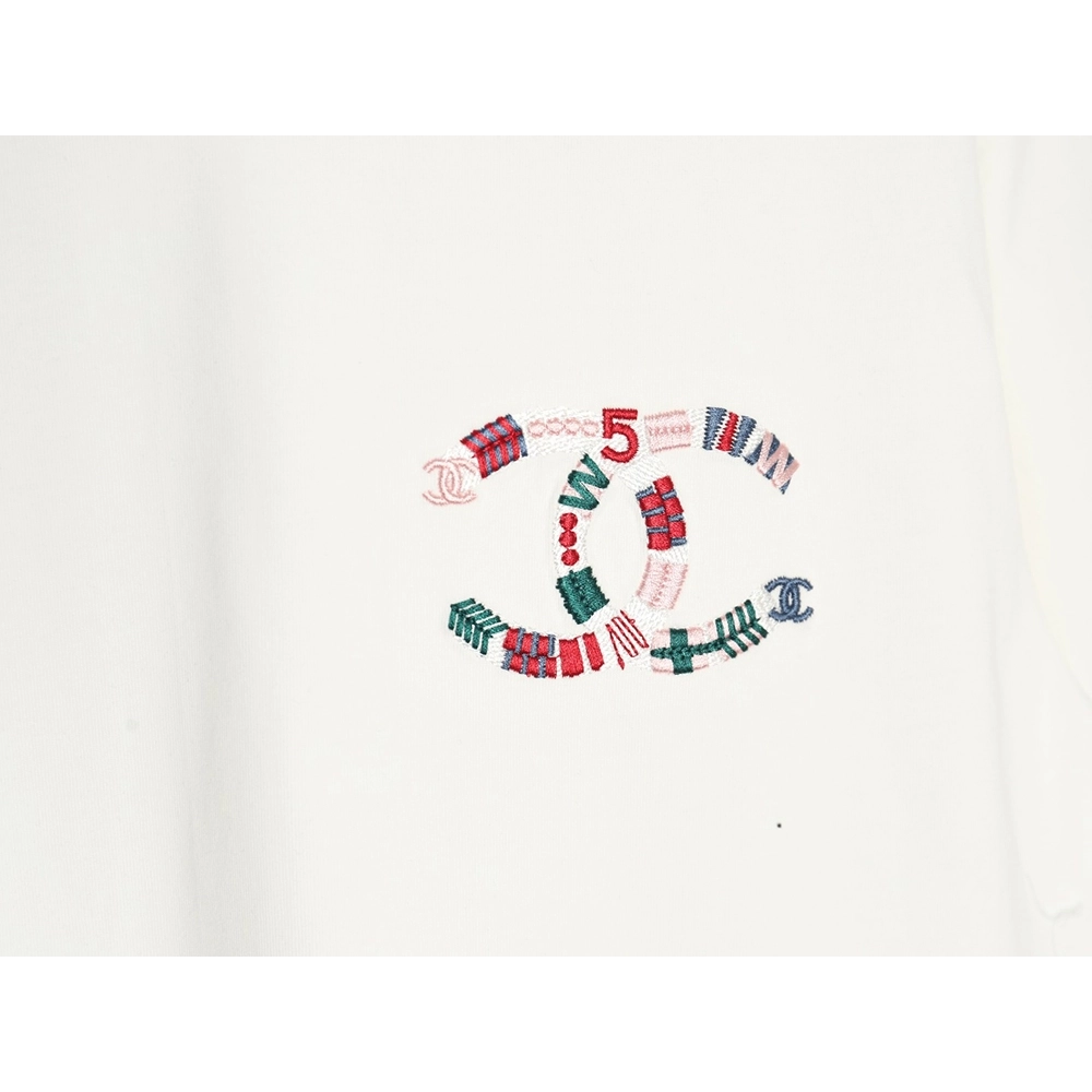 Chanel woven embroidered short sleeves,Chanel