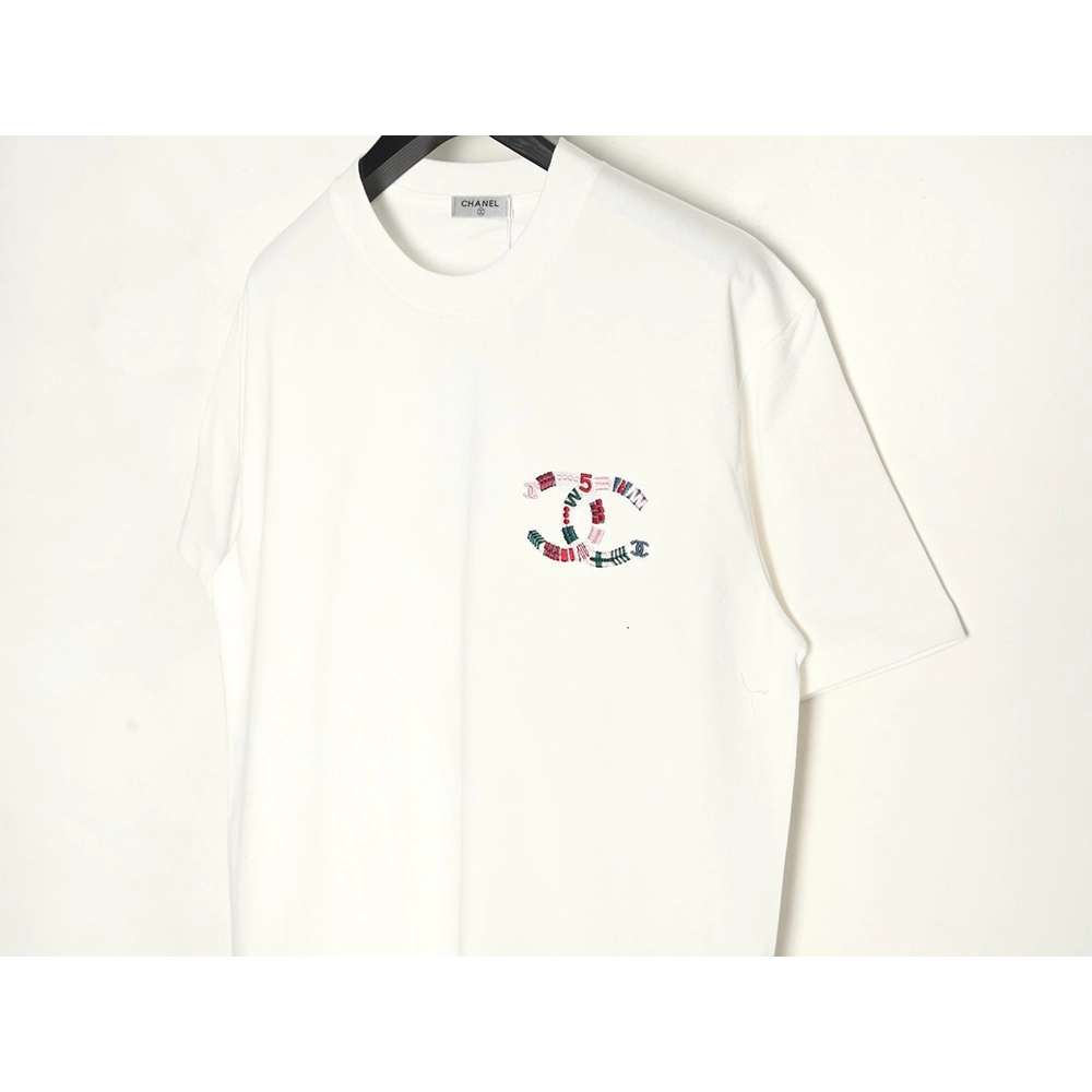 Chanel woven embroidered short sleeves,Chanel