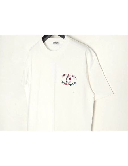 Chanel woven embroidered short sleeves,Chanel