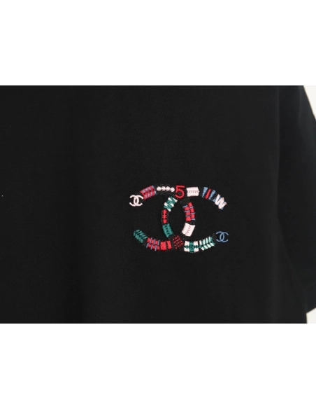 Chanel woven embroidered short sleeves TSK1,Chanel