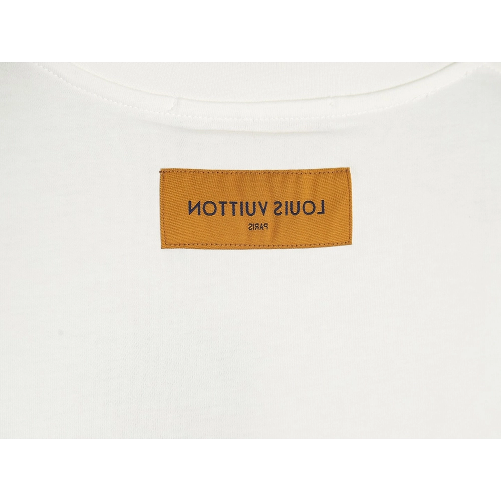 Louis Vuitton double sleeve badge slogan embroidered short sleeves,Louis Vuitton