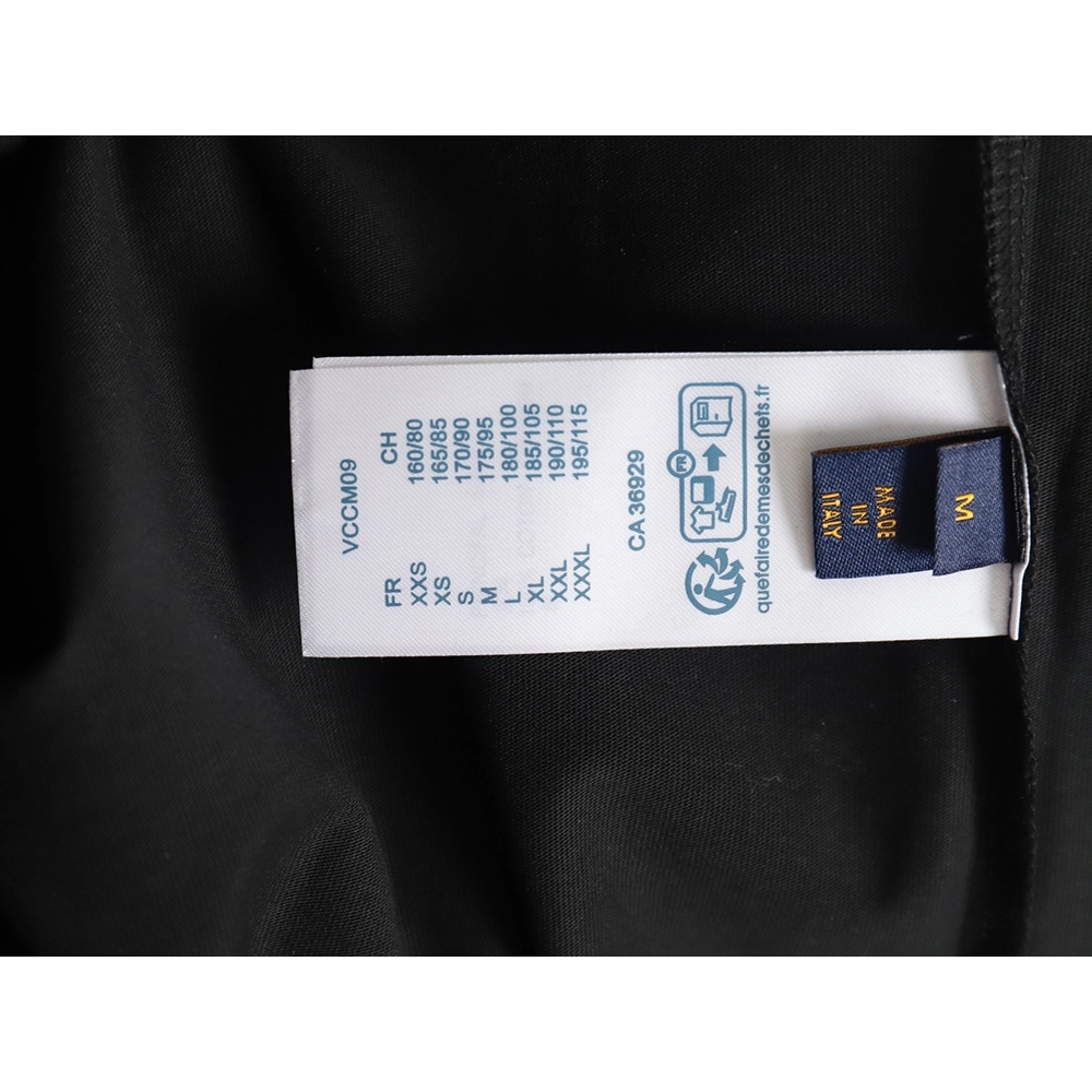 Louis Vuitton double sleeve badge slogan embroidered short sleeves TSK1,Louis Vuitton