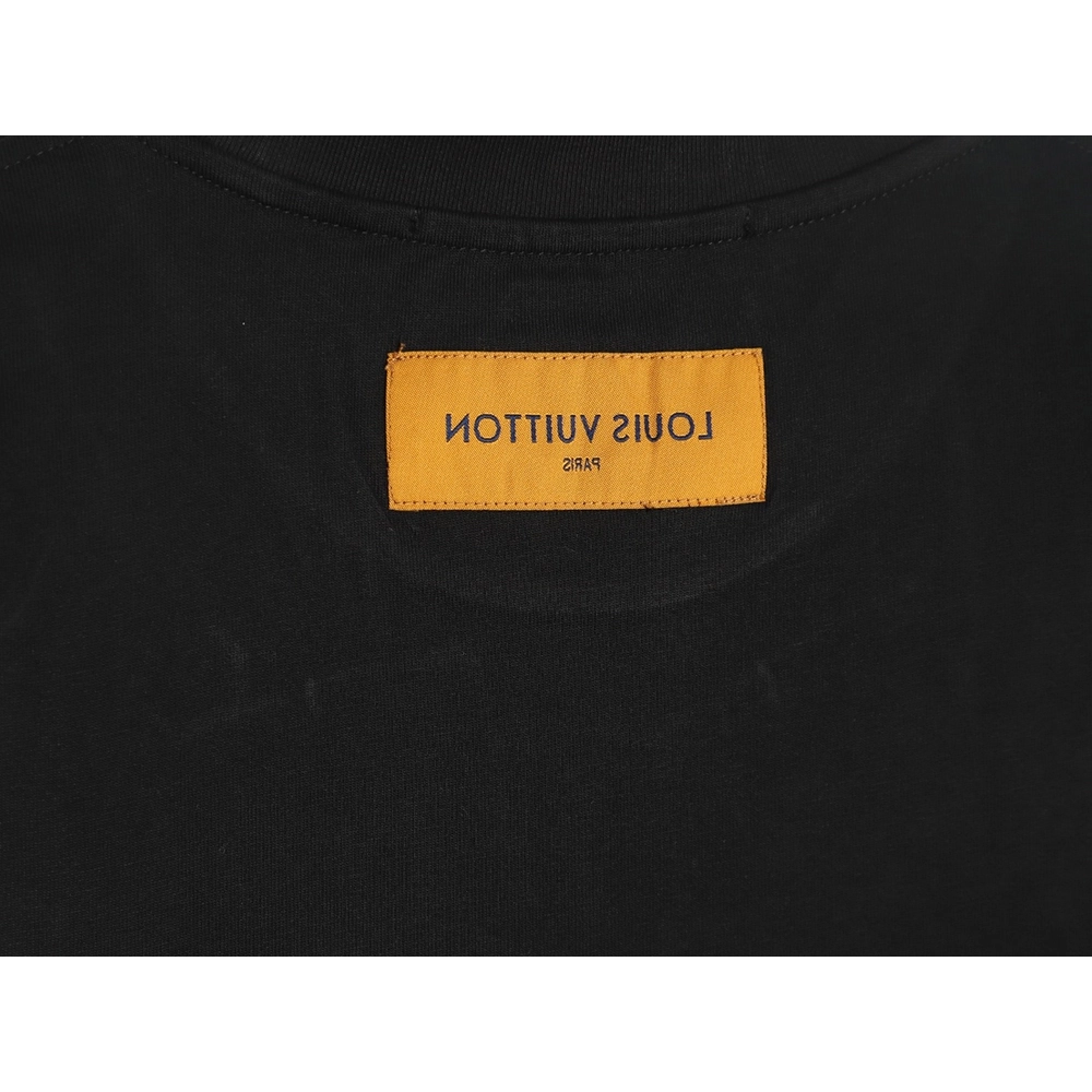 Louis Vuitton double sleeve badge slogan embroidered short sleeves TSK1,Louis Vuitton
