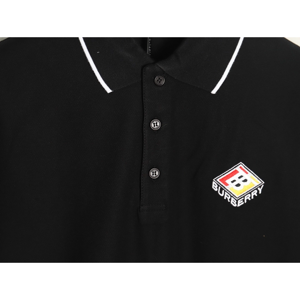 Burberry Rubiks Cube Embroidered Short Sleeve Polo Shirt TSK1,Burberry