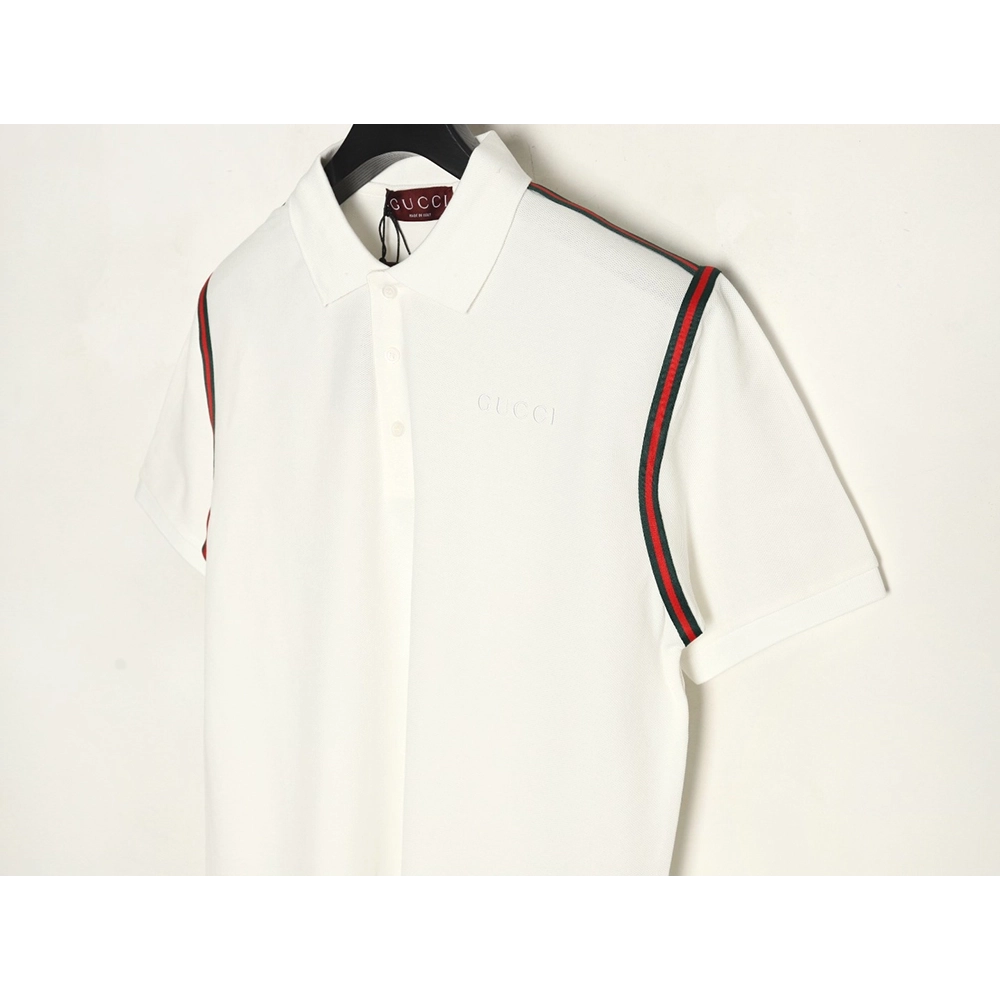 Gucci webbing splicing short-sleeved POLO shirt,Gucci