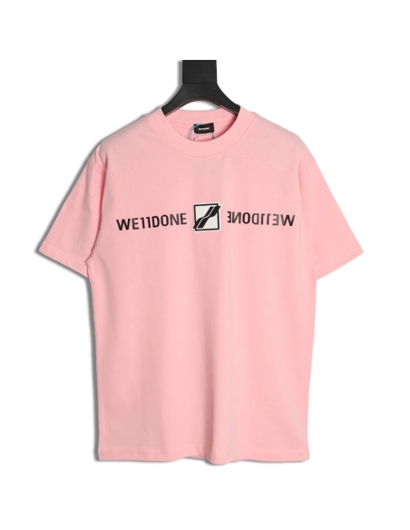 We11 Done leather label silicone 3D print short-sleeved T-shirt,We11done