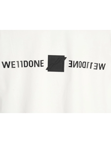 We11 Done leather label silicone 3D print short-sleeved T-shirt TSK1,We11done