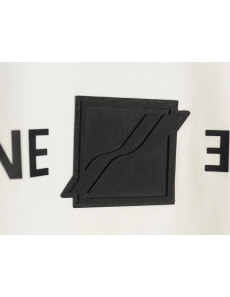 We11 Done leather label silicone 3D print short-sleeved T-shirt TSK1,We11done