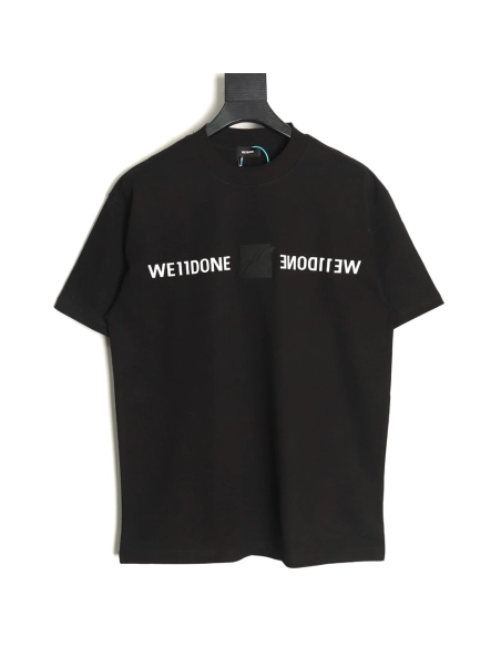 We11 Done leather label silicone 3D print short-sleeved T-shirt TSK2,We11done