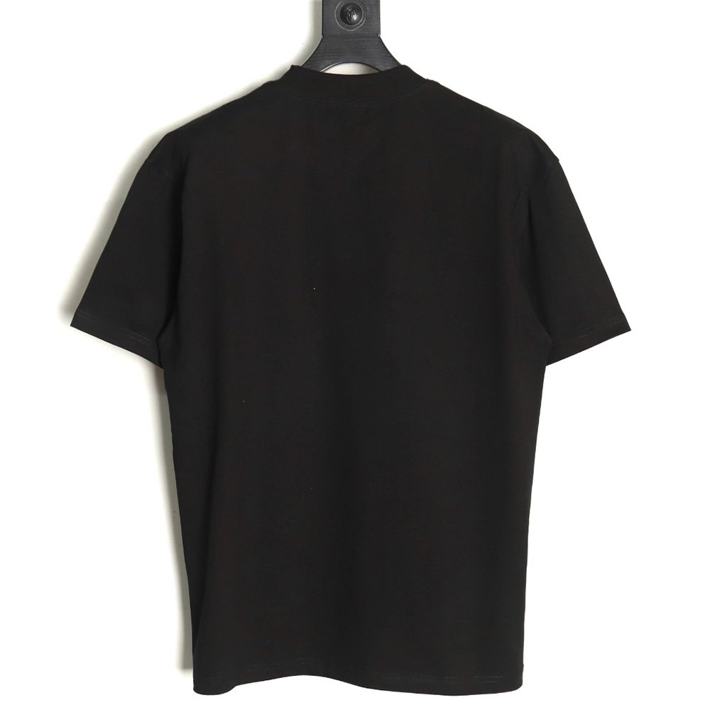 We11 Done leather label silicone 3D print short-sleeved T-shirt TSK2,We11done