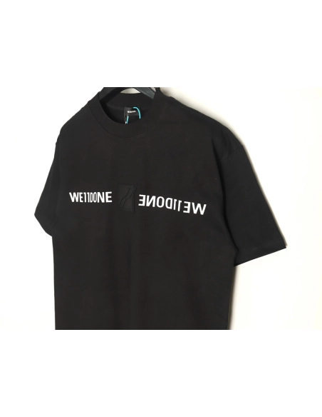 We11 Done leather label silicone 3D print short-sleeved T-shirt TSK2,We11done