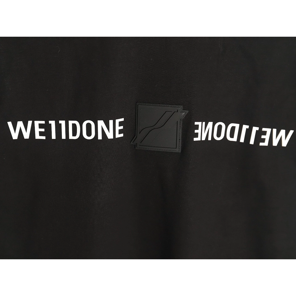 We11 Done leather label silicone 3D print short-sleeved T-shirt TSK2,We11done