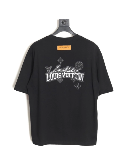 Louis Vuitton heavy letter embroidered short sleeve TSK1,Louis Vuitton