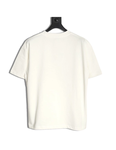 Loewe chest colorful logo embroidery logo short sleeve T-shirt,Loewe