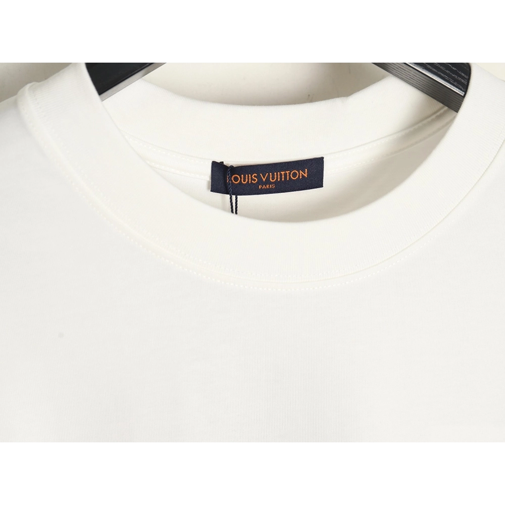 Louis Vuitton large logo lettering rope embroidery short-sleeved T-shirt,Louis Vuitton