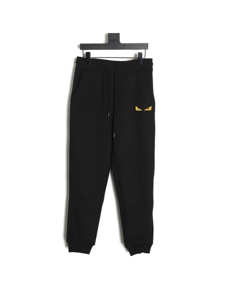 Fendi toothbrush embroidered eyes monster plush trousers,Fendi