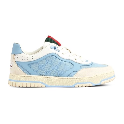 Gucci Re-Web Sneaker GG Canvas - Light Blue Ivory,GUCCI SHOES