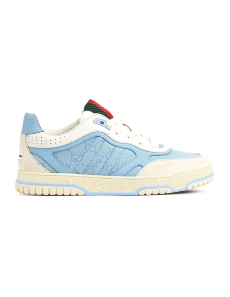 Gucci Re-Web Sneaker GG Canvas - Light Blue Ivory,GUCCI SHOES