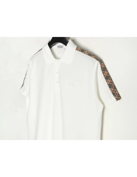 Burberry Warhorse Embroidery Check Shoulder Short Sleeve Polo Shirt,Burberry