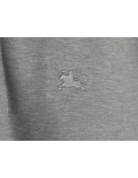 Burberry Warhorse Embroidery Check Shoulder Short Sleeve Polo Shirt TSK1,Burberry