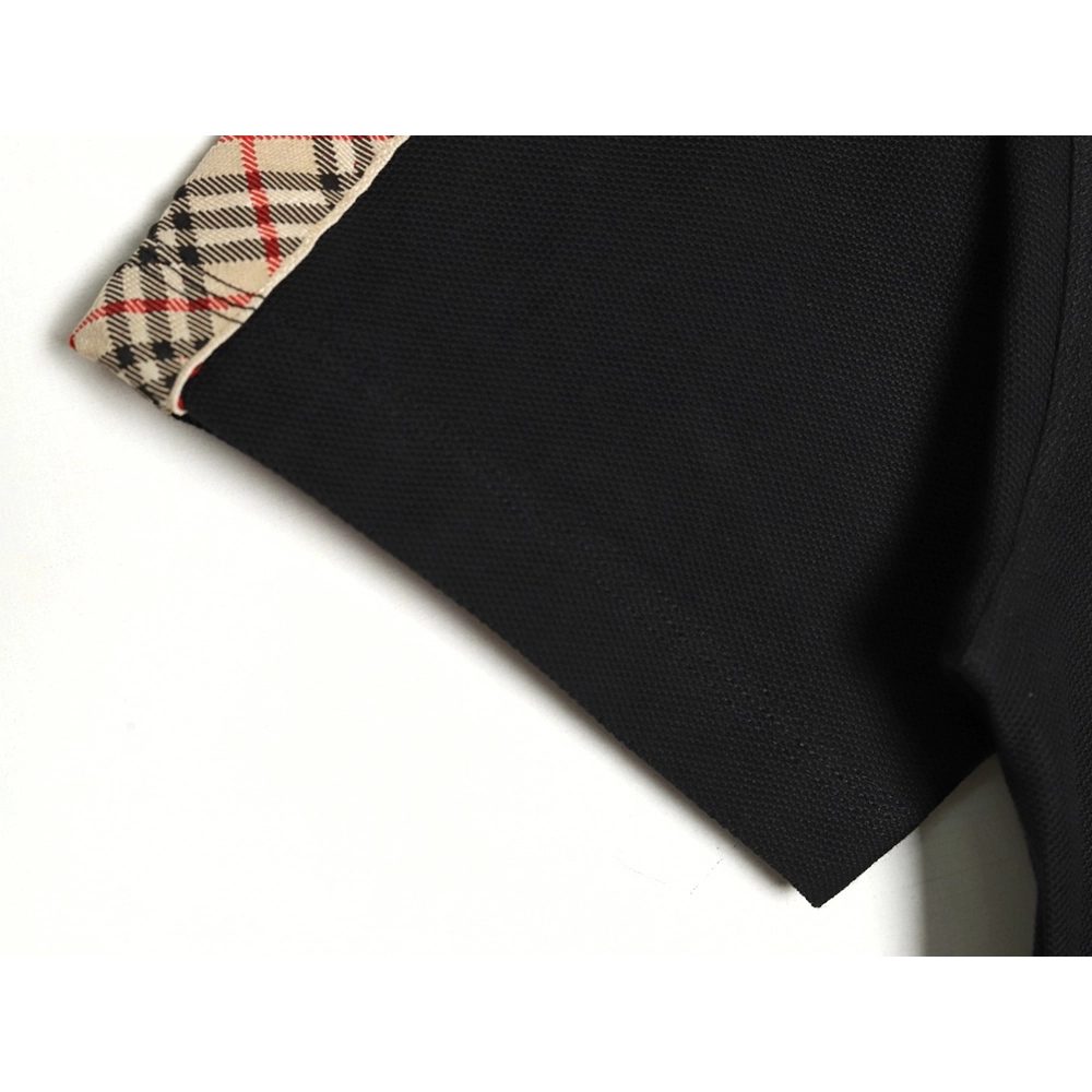 Burberry Warhorse Embroidery Check Shoulder Short Sleeve Polo Shirt TSK2,Burberry