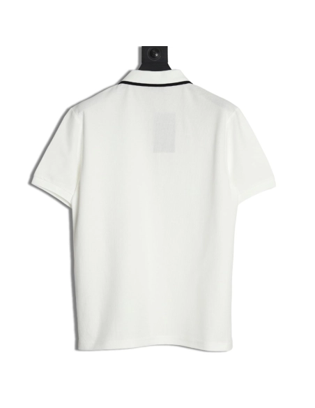 Gucci contrasting collar lettering laser embroidery short sleeve polo shirt,Gucci