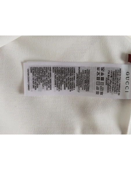 Gucci contrasting collar lettering laser embroidery short sleeve polo shirt,Gucci
