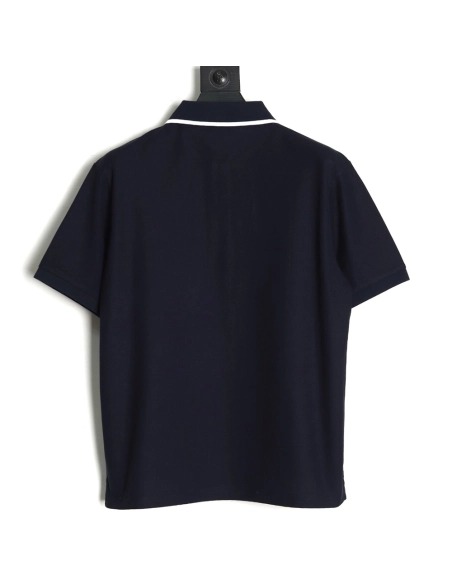 Gucci contrasting collar lettering laser embroidery short sleeve polo shirt TSK1,Gucci