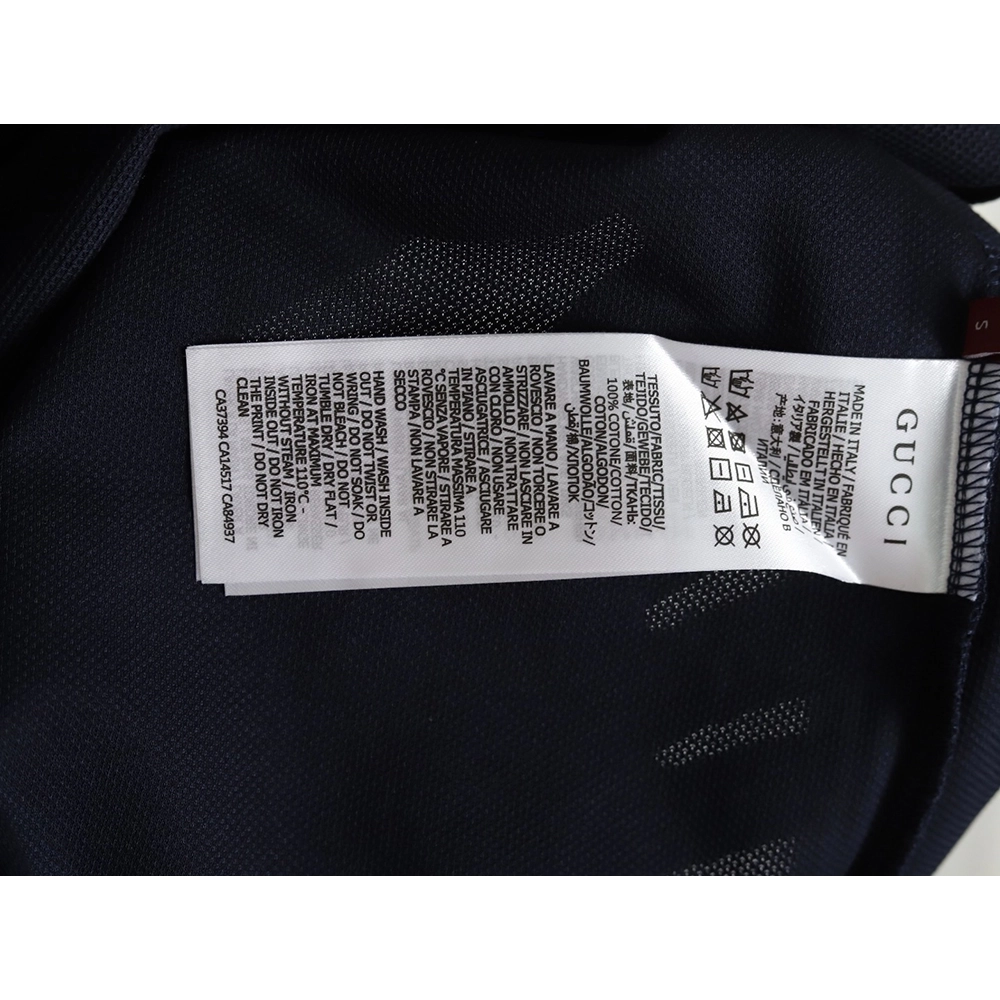 Gucci contrasting collar lettering laser embroidery short sleeve polo shirt TSK1,Gucci